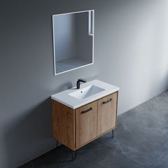 Dowell 037 Series 36" Bathroom Vanity with Single Basin Soft-Close Doors Two Shelves