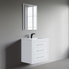 Dowell 30" Wall-Mounted/Floating Bathroom Vanity with Single Basin - Two Soft-Close Drawers - 041 30  Series
