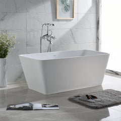 Dowell 58-3/4" Freestanding Stone Resin Rectangle Bathtub - 60 Gallon Capacity - 076 Series