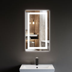 Dowell LED Wall Mirror with Inlaid Light - Touch On/Off, Adjustable Brightness, Anti-Fog - Bathroom, Living Room, Bedroom, Hallway - 5008 Series