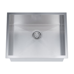 Dowell 23" L x 18" W Handcrafted Undermount Kitchen Sink 18 Gauge Stainless Steel 10" Depth Single Bowl With Grid Strainer
