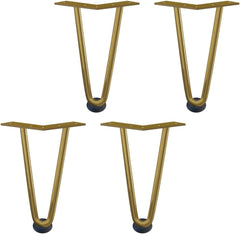 Dowell 7" Metal Furniture Legs - Hairpin, Set of 4 - 7001 007 Series