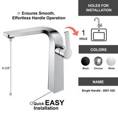 Dowell Bathroom Sink Faucet - One Handle, Single Hole - 8001 020 Series