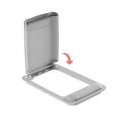 Dowell Gray Plastic Trash Can Lid - Compatible with Dowell 9gl/13gl Wastebasket - Grey Plastic - 4000 04L Series