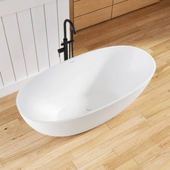 Dowell 71" Classic Large Capacity Solid Surface Stone Resin Freestanding Soaking Bahtutb-BT033 Series