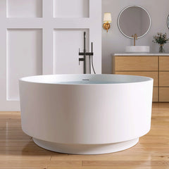 Dowell 49" Round Solid Surface Freestanding Soaking Tub for Small Bathrooms-BT131 Series