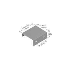 Dowell Cabinet Handle, Aluminum Finger Pulls 3062 Series, 10 Pack