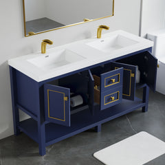 Dowell 60" Bathroom Freestanding Vanity with Four Doors, One Drawers and One Shelves - 035 60  Series