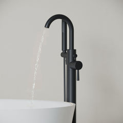 Dowell Freestanding Bathtub Faucet - 8003 001 Series, Floor Mounted Brass Bathroom Tub Faucets with Hand Shower