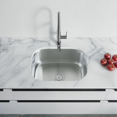 Dowell 23" Kitchen Undermount Sink - 9" Deep Bowl, Stainless Steel 18/16 Gauge - 6001 Series