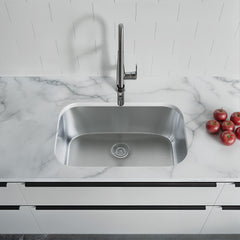 Dowell 27" Kitchen Undermount Sink - 9" Deep Bowl, Stainless Steel 18 Gauge - 6001 Series