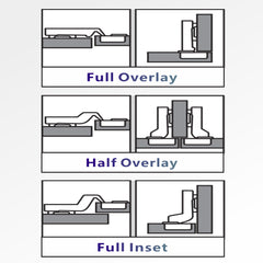 Dowell Soft-Close Adjustable Cabinet Hinge, Nickel Finish