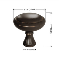 Dowell 1-1/4" Cabinet Pulls - Zinc Alloy, Round - 3185 030 Series