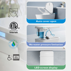 Dowell Smart Toilet With water tank, Auto cover open/close, No water pressure limitation,Whisper-quiet flushing - 093 Series