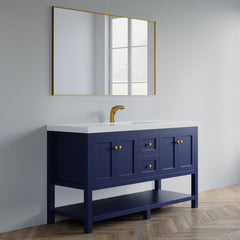 Dowell 60" Bathroom Freestanding Vanity with Four Doors, One Drawers and One Shelves - 035 60  Series