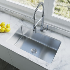 Dowell 30" Kitchen Undermount Sink - 9" Deep, Small Radius Corners, Stainless Steel 18 Gauge - 6005 Series