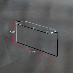 Dowell 7-1/2" Acrylic Furniture Legs -  Rectangle, Set of 2 - 7009 007 Series
