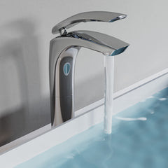 Dowell Vessel Sink Bathroom Faucet - 8001 018 Series - High Spout, Single Handle, Single Hole