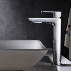 Dowell Vessel Sink Bathroom Faucet - 8001 022 Series - High Spout, Single Handle, Single Hole